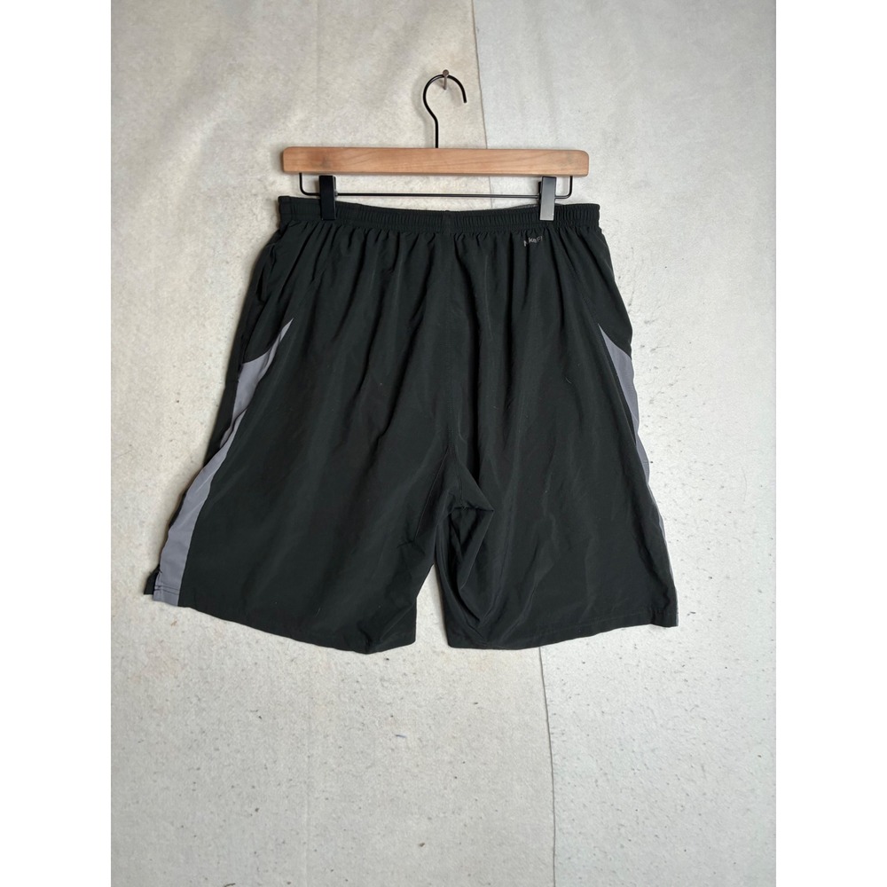 Nike FIT DRY Mens Athletic Shorts Black Grey Size Large 9 Inch Inseam 3542 - Picture 6 of 14